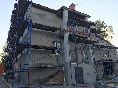 Отделка фасада частного дома в Осиповичах